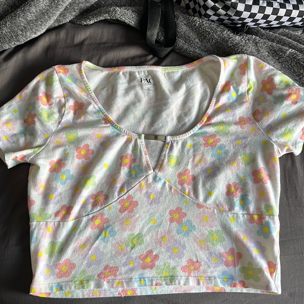 Flower crop top